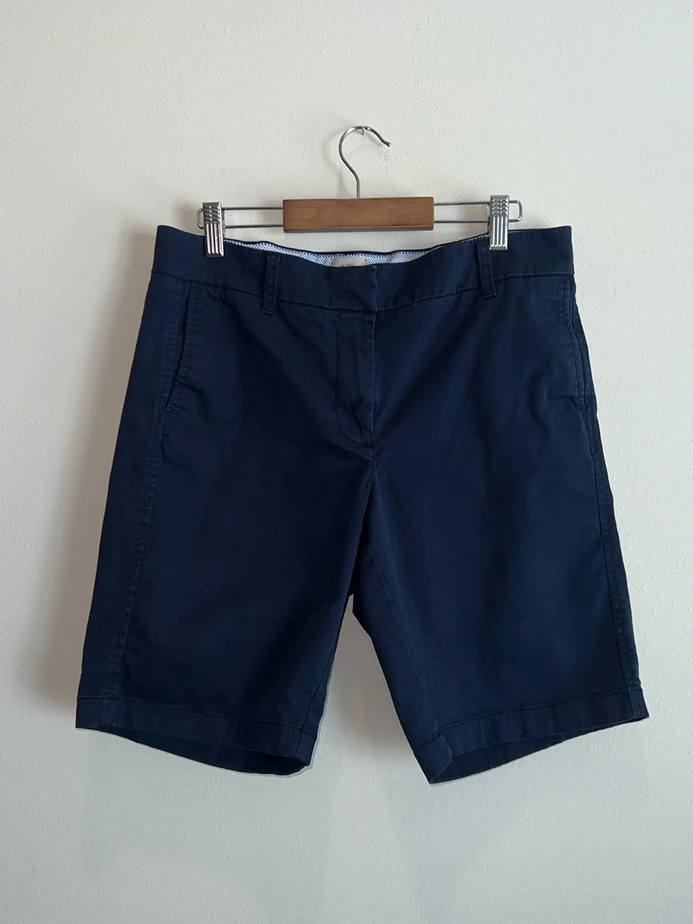 J.CREW Women's Navy Blue Bermuda Casual Shorts Size 6 Preppy
